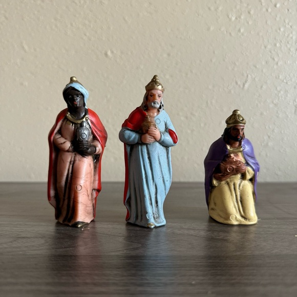 Erzgebirge Vintage Antique German 15 Piece Wooden Christmas Holiday Nativity Set - Picture 10 of 13